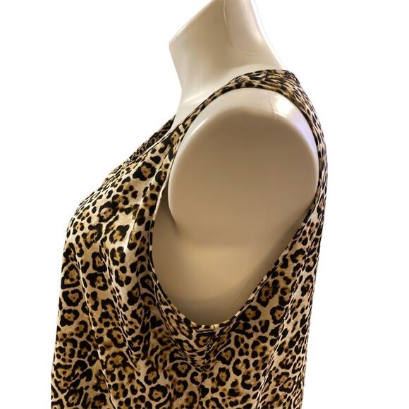 XL (3) Chico's Leopard Print Sleeveless Blouse Tank - Picture 3 of 8